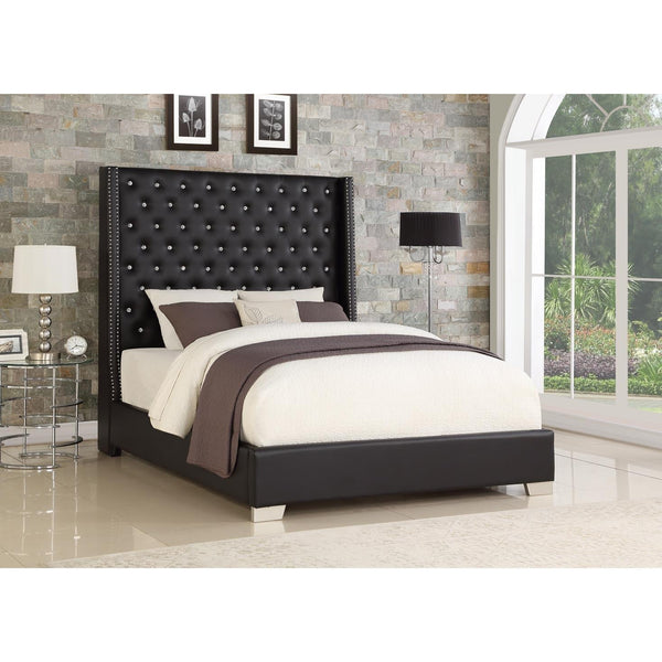 Happy Homes Queen Upholstered Bed HH324 Diamond Queen Bed IMAGE 1