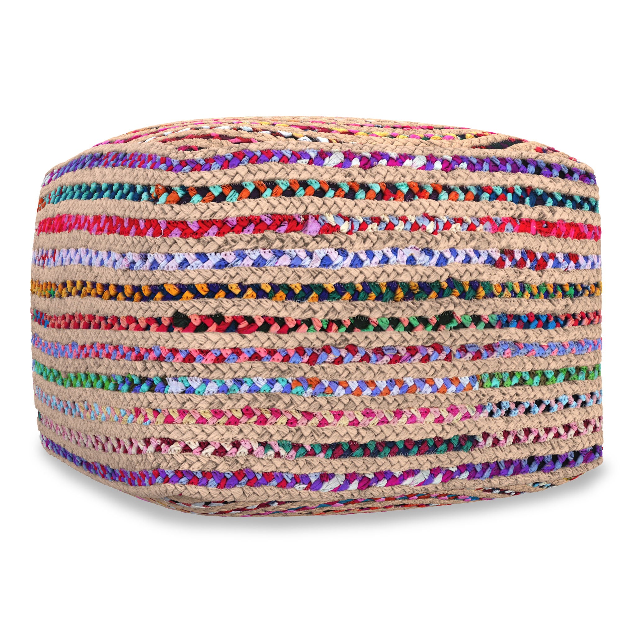 Margo - Square Pouf - Multicolor