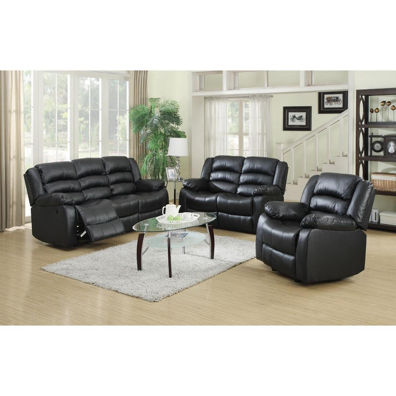 Happy Homes Dynamo Reclining Fabric Sofa Dynamo Sofa - Black IMAGE 2