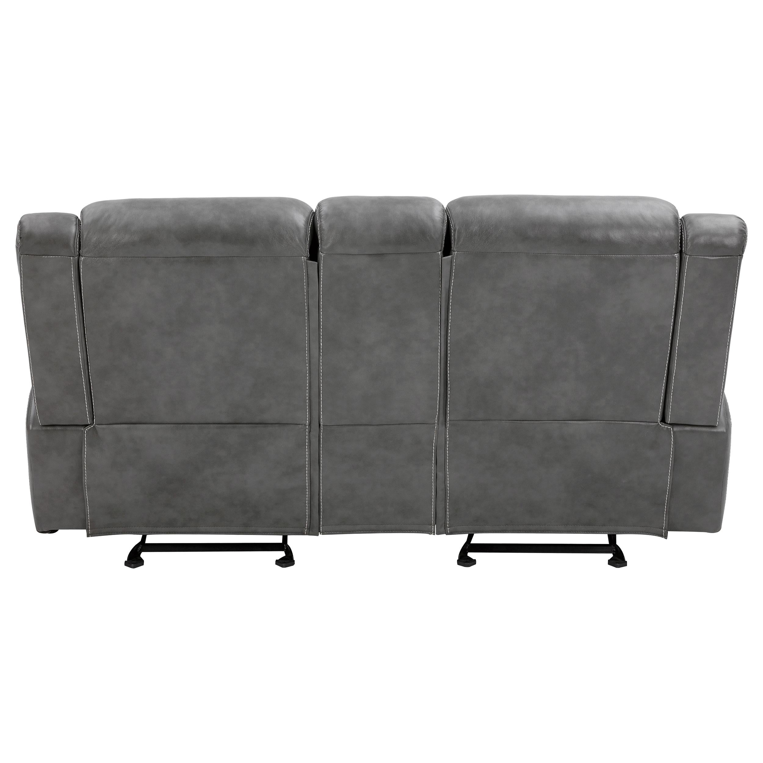 Diamond Modern Furniture COA Conrad Reclining Leatherette Loveseat with Console 650355 IMAGE 7