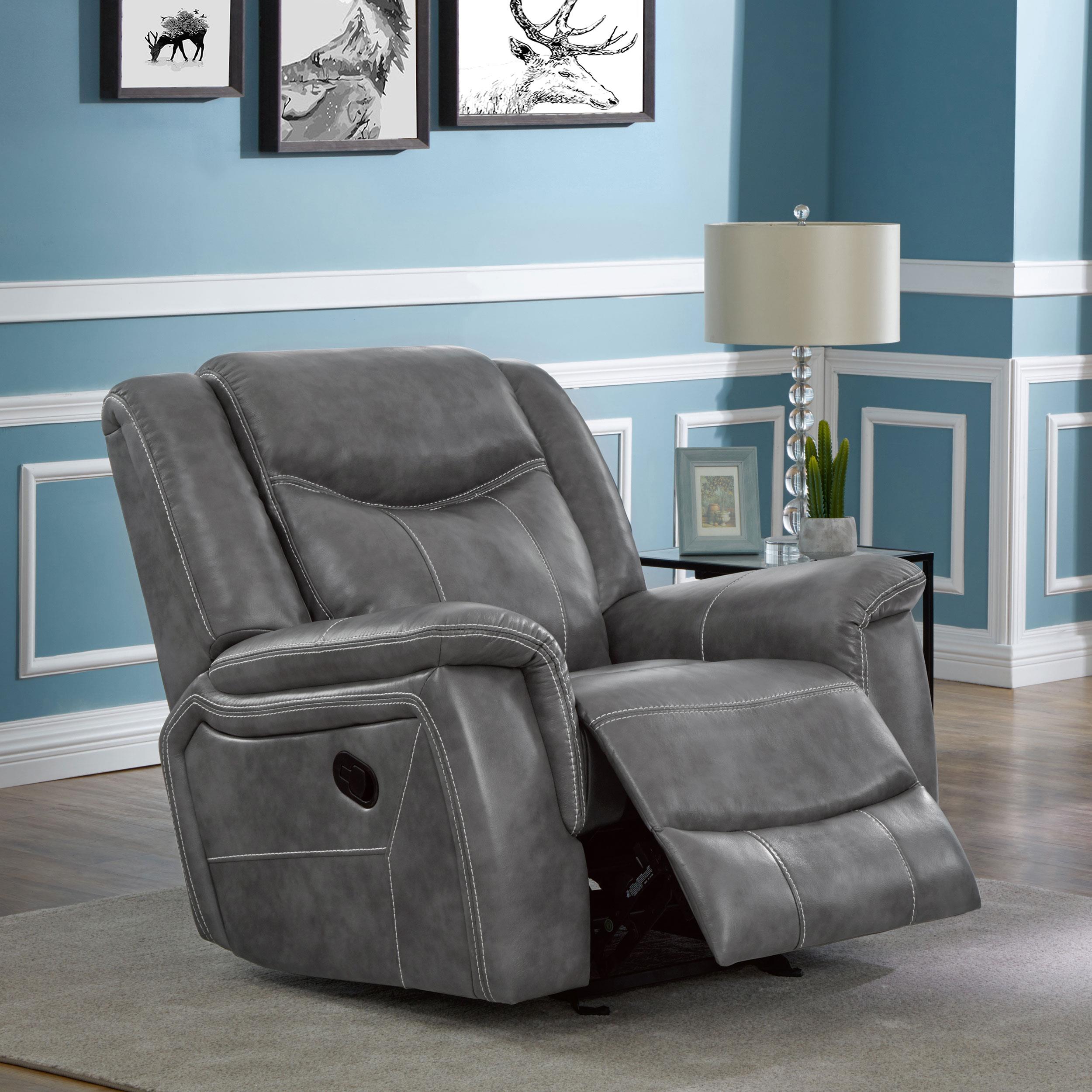 Diamond Modern Furniture COA Conrad Glider Leatherette Recliner with Wall Recline 650356 IMAGE 9