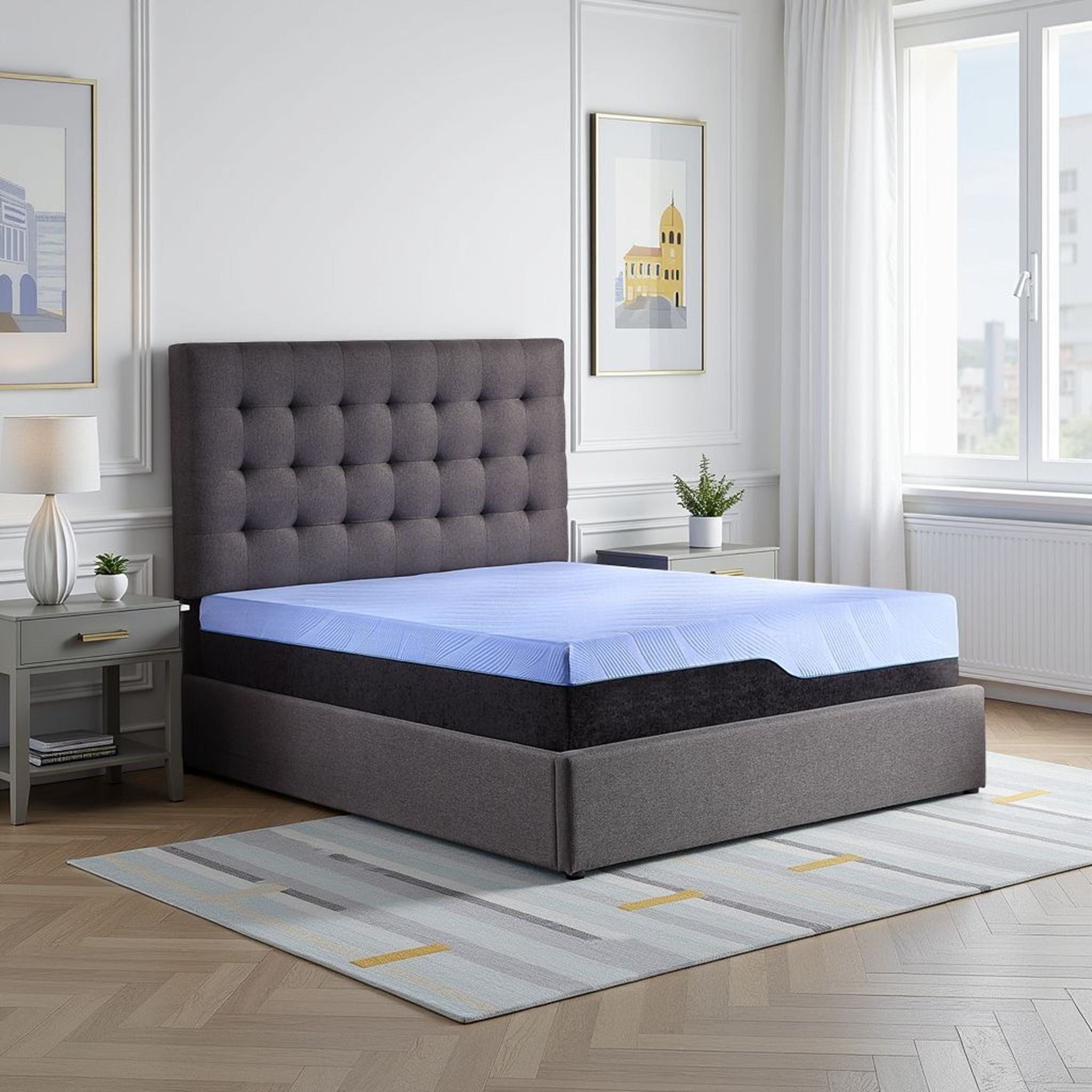 Refresh - 12" Hybrid Cooling Gelcare Memory Foam And Coil Mattress