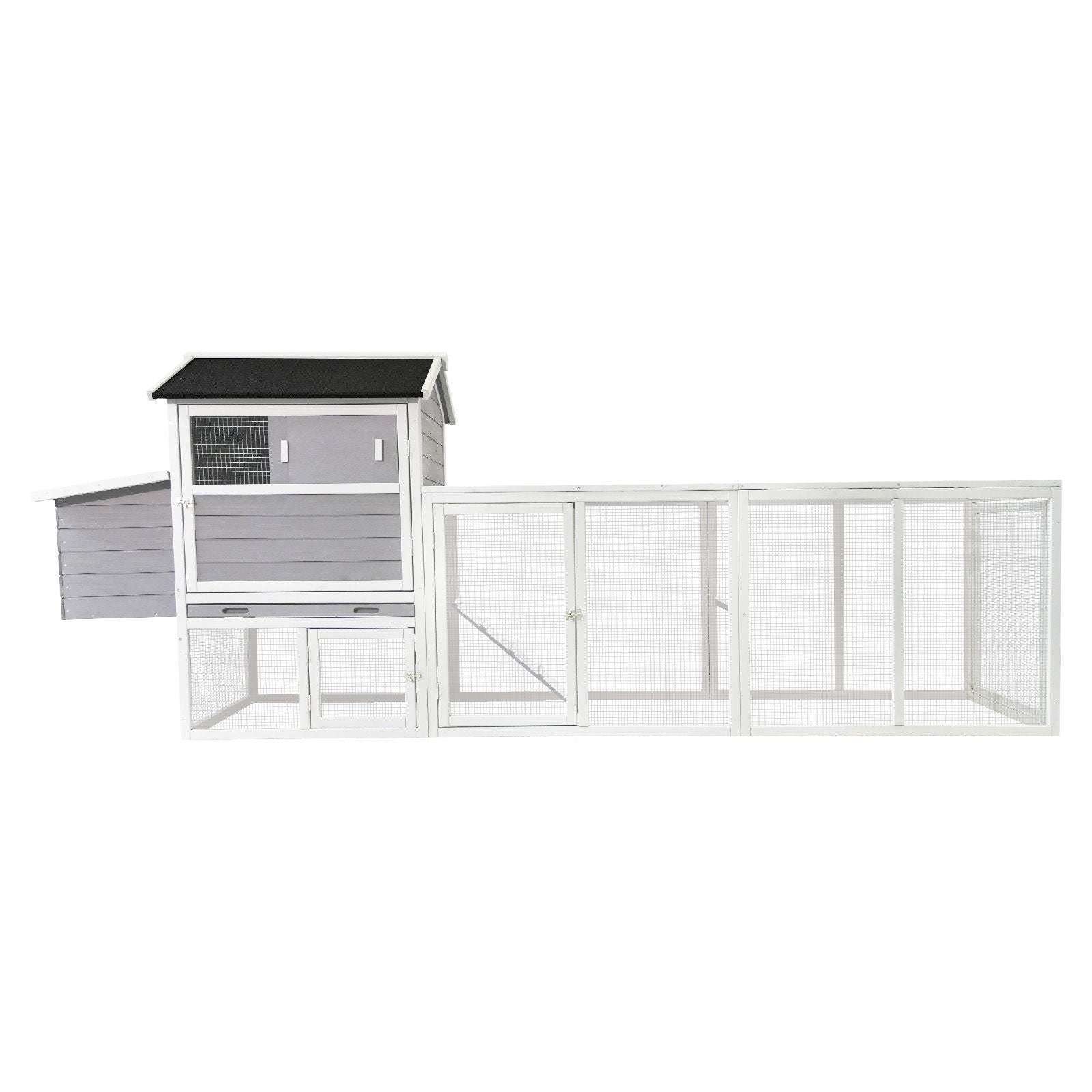Large Outdoor Hen House With Run And Nesting Box Poultry Cage