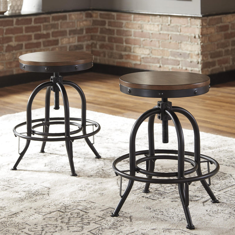 Signature Design by Ashley Valebeck Adjustable Height Stool D546-224 IMAGE 2