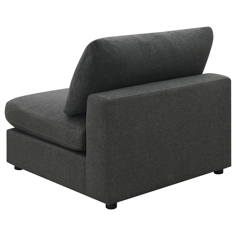 Serene Upholstered Armless Chair Beige