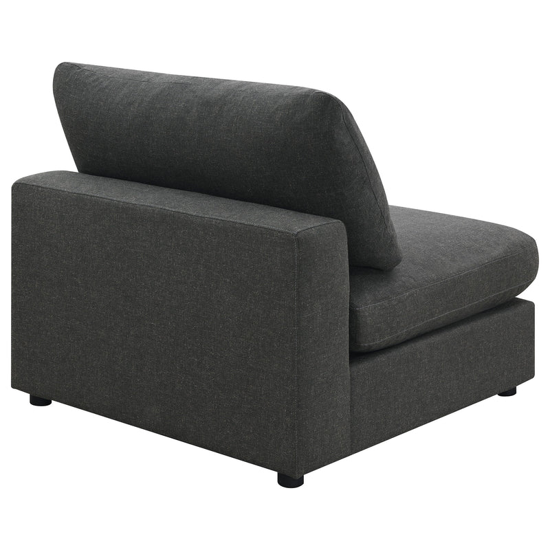 Serene Upholstered Armless Chair Beige