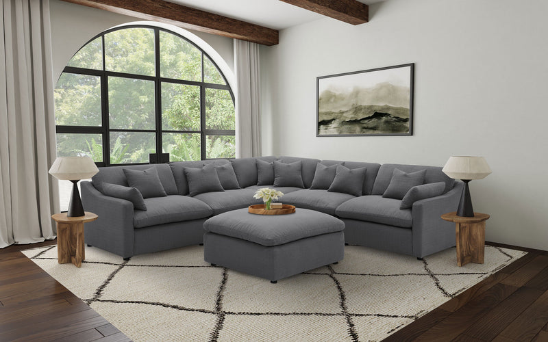 Hobson  Upholstered Modular Sectional Sofa Charcoal