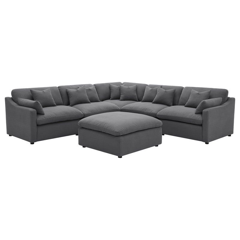 Hobson  Upholstered Modular Sectional Sofa Charcoal