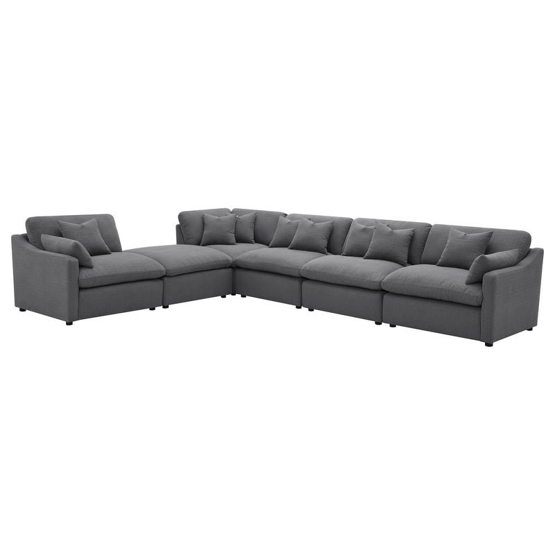Hobson  Upholstered Modular Sectional Sofa Charcoal