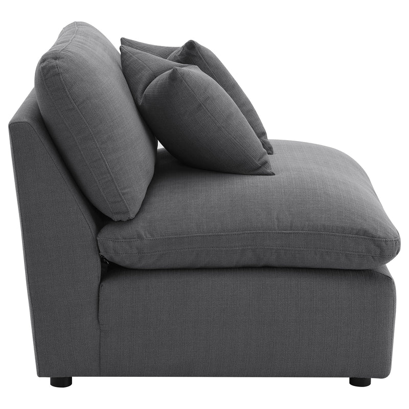 Hobson Upholstered Armless Chair Ivory