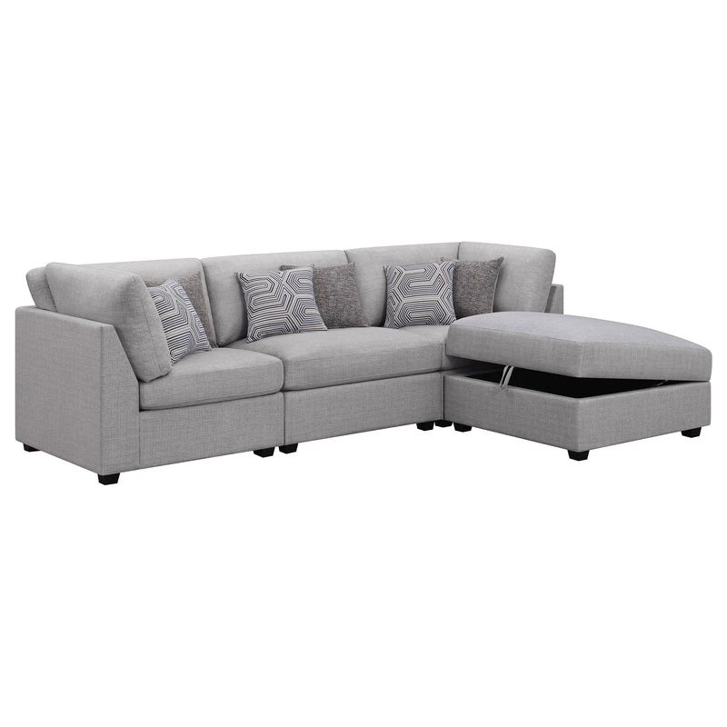 Cambria  Upholstered Modular Sectional Sofa Grey