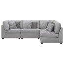 Cambria  Upholstered Modular Sectional Sofa Grey