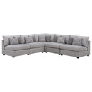 Cambria  Upholstered Modular Sectional Sofa Grey