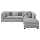 Cambria  Upholstered Modular Sectional Sofa Grey