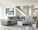 Cambria  Upholstered Modular Sectional Sofa Grey