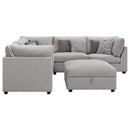 Cambria  Upholstered Modular Sectional Sofa Grey