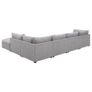 Cambria  Upholstered Modular Sectional Sofa Grey