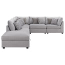 Cambria  Upholstered Modular Sectional Sofa Grey