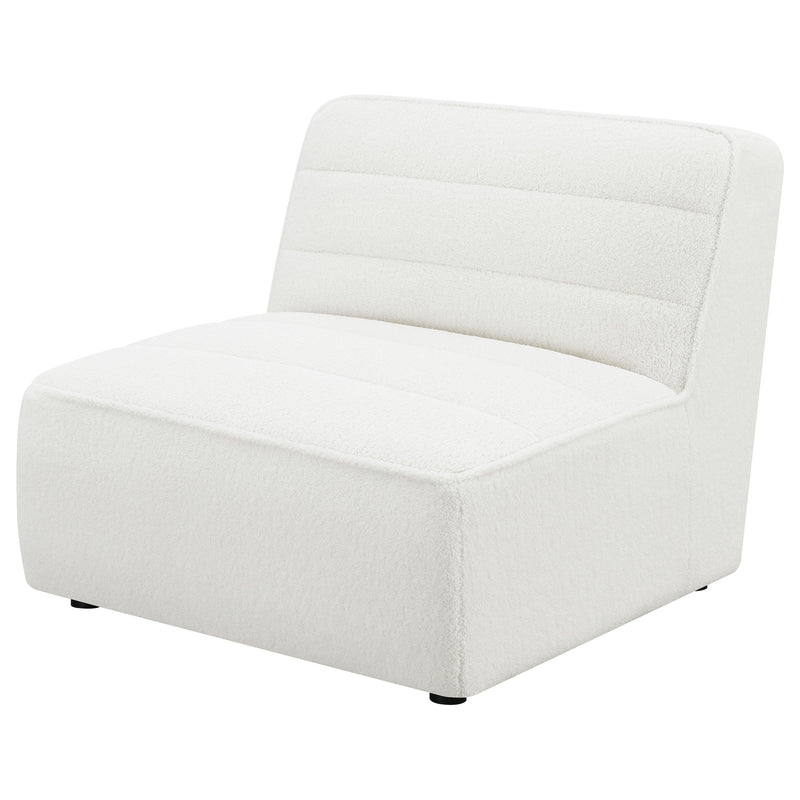 Sunny Upholstered Armless Chair Natural