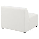 Freddie Upholstered Tight Back Armless Chair Pearl