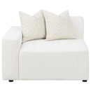 Freddie Upholstered Corner Chair Pearl