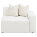 Freddie Upholstered Corner Chair Pearl