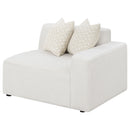 Freddie Upholstered Corner Chair Pearl