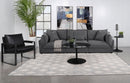 Sasha  Upholstered Sofa Barely Black
