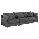 Sasha  Upholstered Sofa Barely Black