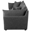 Sasha  Upholstered Sofa Barely Black