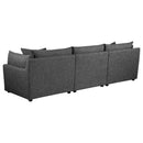Sasha  Upholstered Sofa Barely Black