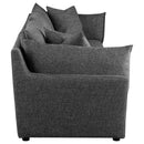Sasha  Upholstered Sofa Barely Black