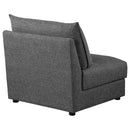 Sasha Upholstered Armless Chair Barely Black