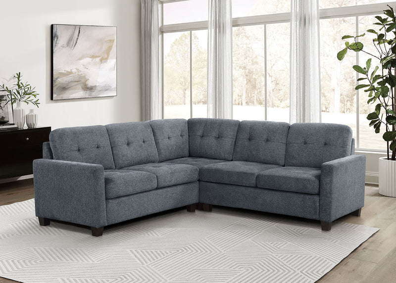 Georgina  Upholstered Sectional Sofa Steel Beige