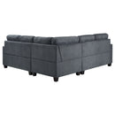 Georgina  Upholstered Sectional Sofa Steel Beige