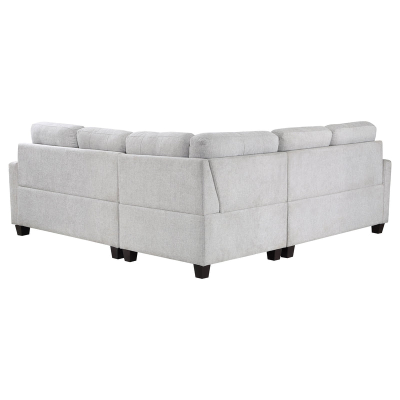 Georgina  Upholstered Sectional Sofa Steel Beige