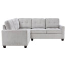 Georgina  Upholstered Sectional Sofa Steel Beige