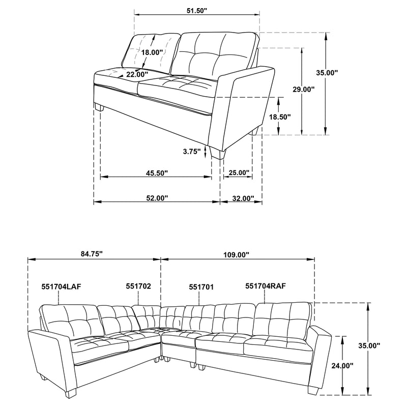 Georgina Upholstered Sectional