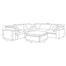 Raleigh  Boucle Upholstered Modular Sectional Grey