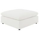 Raleigh Boucle Upholstered Ottoman Grey