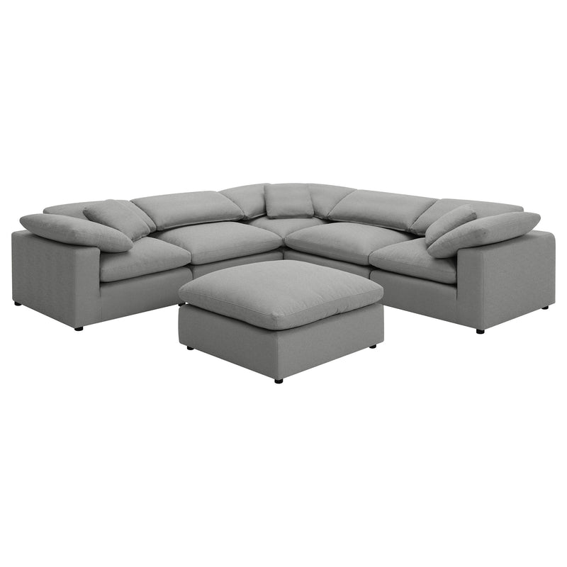 Raleigh  Boucle Upholstered Modular Sectional Grey