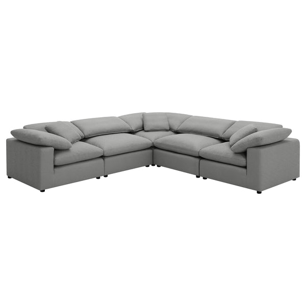 Raleigh  Boucle Upholstered Modular Sectional Grey