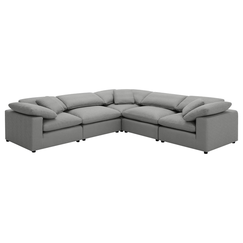 Raleigh  Boucle Upholstered Modular Sectional Grey