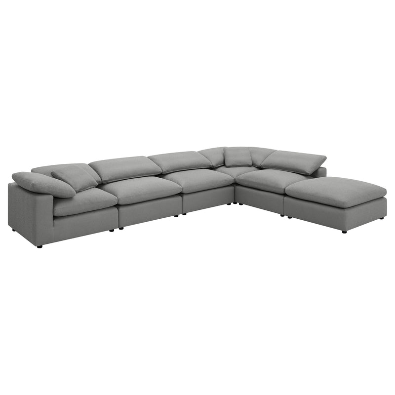 Raleigh  Boucle Upholstered Modular Sectional Grey