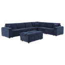 Atlantic Upholstered Modular Sectional Sofa Blue