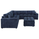 Atlantic Upholstered Modular Sectional Sofa Blue