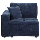 Atlantic 6-piece Upholstered Modular Sectional Sofa Blue