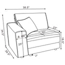 Atlantic 6-piece Upholstered Modular Sectional Sofa Blue