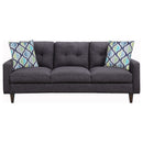 Watsonville  Upholstered Track Arm Sofa Set Grey