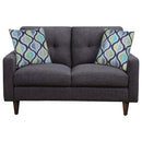 Watsonville  Upholstered Track Arm Sofa Set Grey